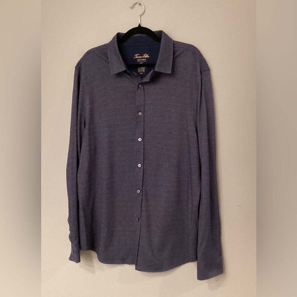 Tasso Elba XXL Supima Herringbone Button Down Shirt. NWOT.